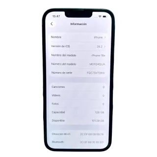 iPhone 16e 128GB Negro