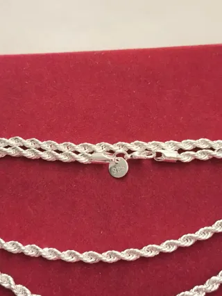 Collana Argento 925 Intrecciata