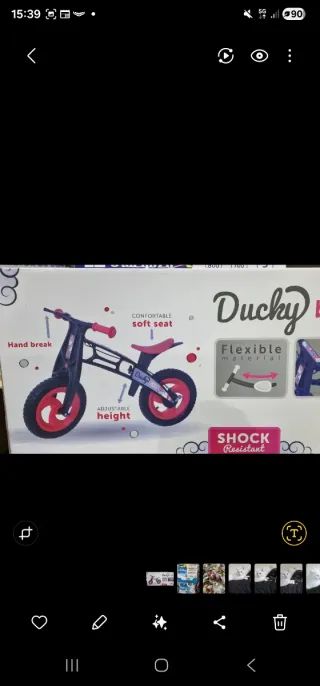 Bicicleta Ducky Bike sin pedales