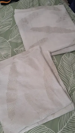 Tende beige e bianche per camera da letto 2 unità