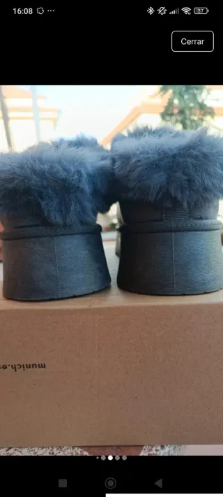 Zuecos t 38 grises invierno, nuevos.