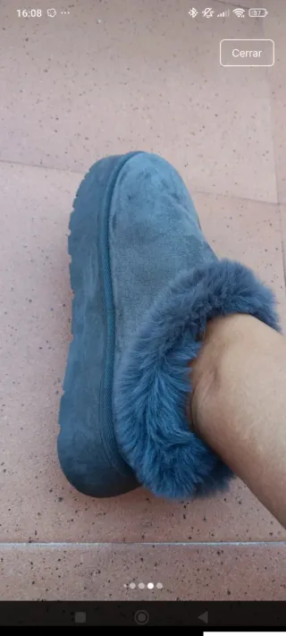 Zuecos t 38 grises invierno, nuevos.