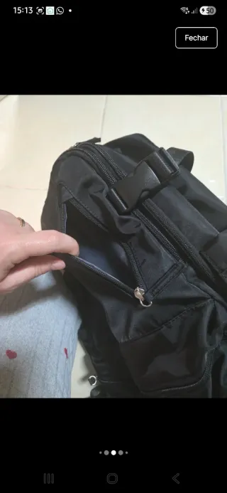 Mochila de viagem preta