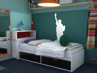 Cabecero Ikea 90 con almacenaje