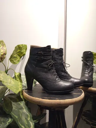 Botines Pitillos Piel Tacón Talla 39