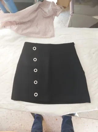 Falda Mango Negra Talla XS