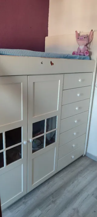 Literas blancas con cajonera  Negociable