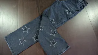 Pantalón Desigual estrellas negro talla 40