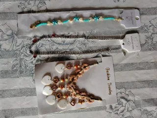 Set Collana e Orecchini Rossi