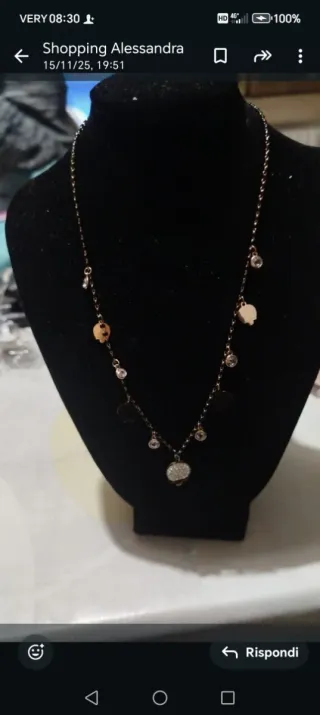 Set Collana e Orecchini Rossi