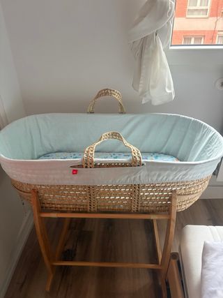 Moisés para bebé de mimbre de Cambrass