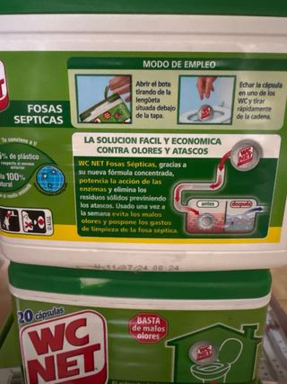 WC Net Fosas Sépticas 20 Cápsulas
