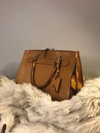 Bolso Uterqüe Marrón Piel