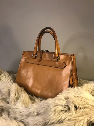 Bolso Uterqüe Marrón Piel