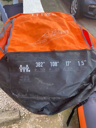 Kayak hinchable 3 plazas naranja