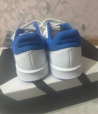 Scarpe Adidas Bambino Velcro Blu/Bianco Tg 38