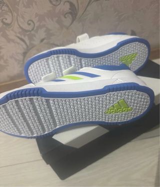 Scarpe Adidas Bambino Velcro Blu/Bianco Tg 38