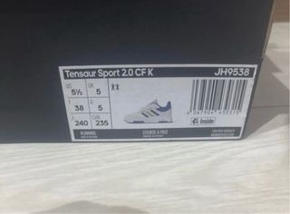 Scarpe Adidas Bambino Velcro Blu/Bianco Tg 38