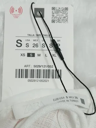 Zara. Top Halter Blanco Lino