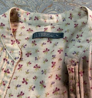 Camisa Zara floral beige M
