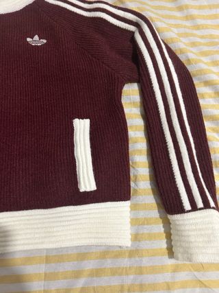 Jersey Adidas Granate y Blanco Lana