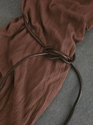 Vestido Zara Marrón Nuevo con Etiqueta