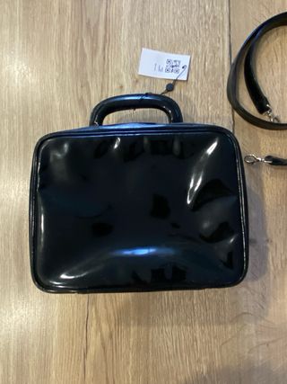 Borsa Chanel Vanity Case Pelle Vernice Nera