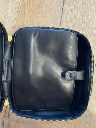 Borsa Chanel Vanity Case Pelle Vernice Nera