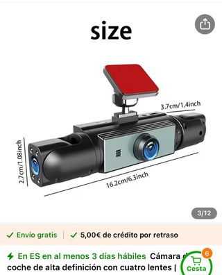 Cámara Coche HD 4 Cámaras 1080P