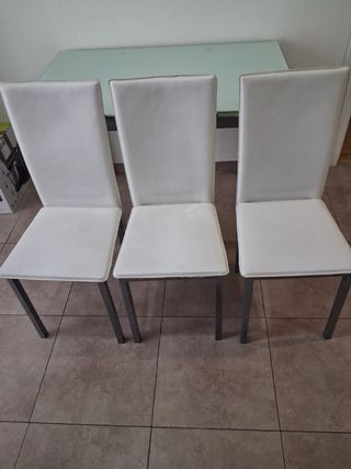 Mesa de comedor cristal y metal