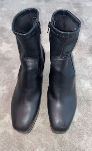 Botines Tacón Plataforma Negros