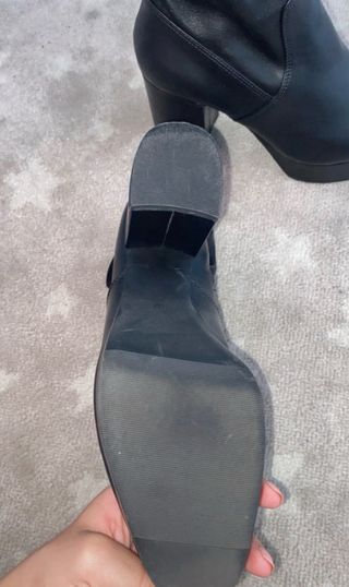 Botines Tacón Plataforma Negros