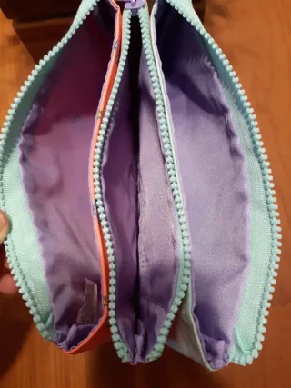 Estuche Escolar Milan Monstruo Teal y Morado