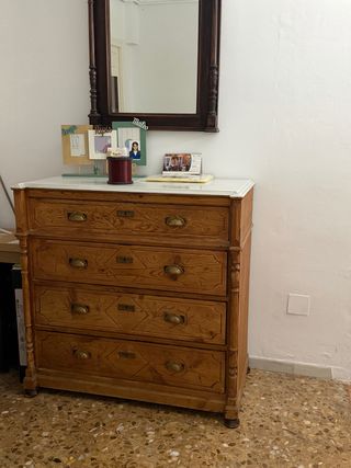 Cómoda Vintage Madera y Mármol