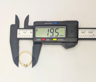 Solitario oro combinado 18k circonita, 2.37g, T-19