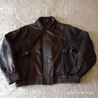 Cazadora vintage de cuero hombre Talla 52