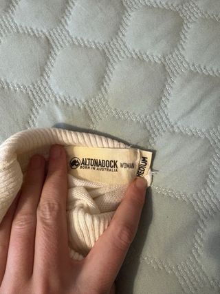 Jersey cuello alto blanco