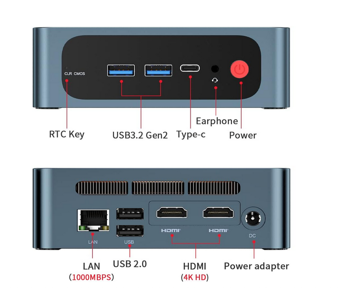 Mini PC TRIGKEY Ryzen 5 5560 afbeelding 2