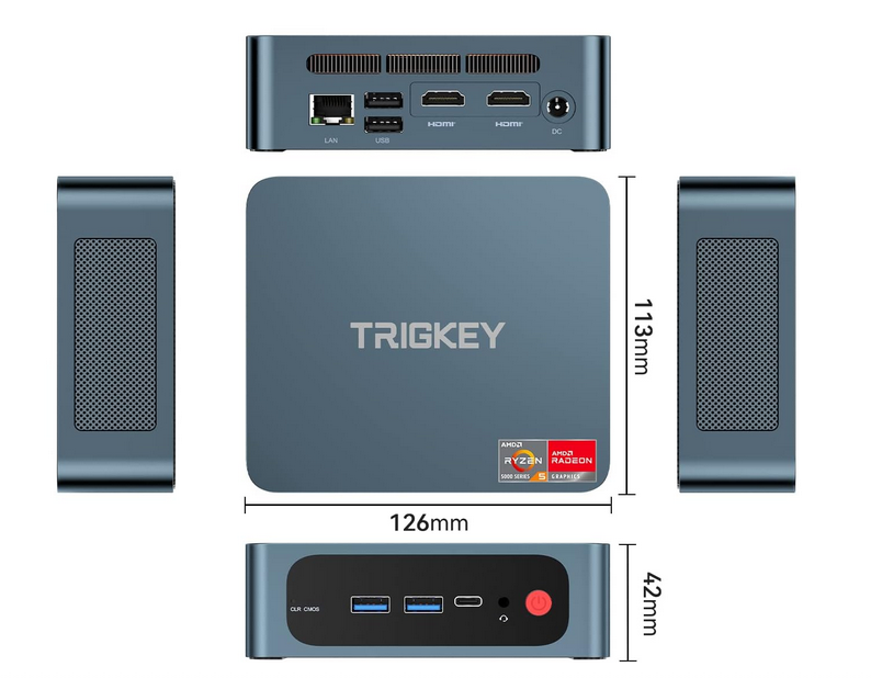 Mini PC TRIGKEY Ryzen 5 5560 afbeelding 3