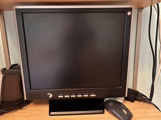 Monitor Ordenador Escritorio Negro/Plata