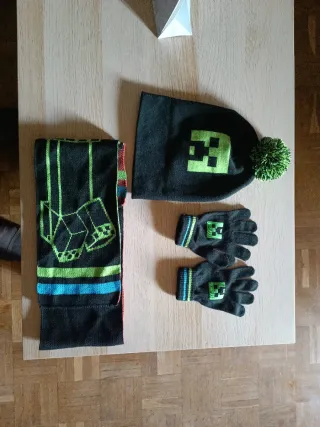 Set Minecraft: Gorro, Bufanda y Guantes
