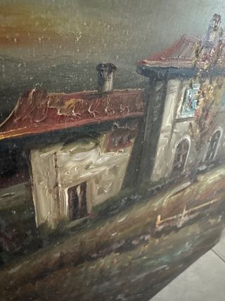 Quadro ad olio paesaggio su tela