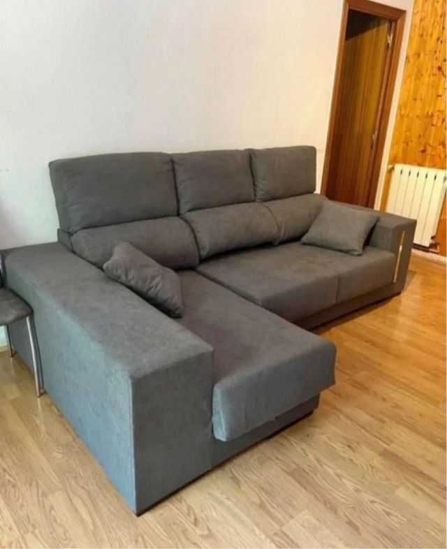 Sofá modular beige y gris