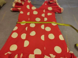 Traje Flamenca Mujer Lunar Rojo Blanco