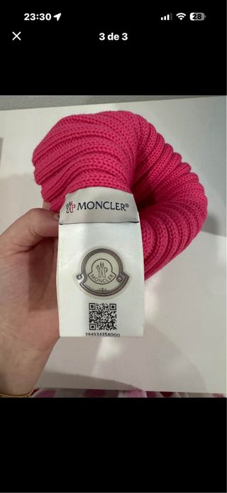 Gorro Moncler Rosa Pompon