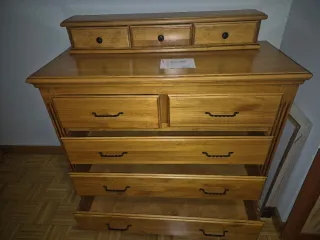 Mesitas de noche madera pino clásico