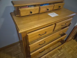 Mesitas de noche madera pino clásico