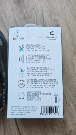 2 Lámparas LED Inalámbricas New Garden Roll 4.