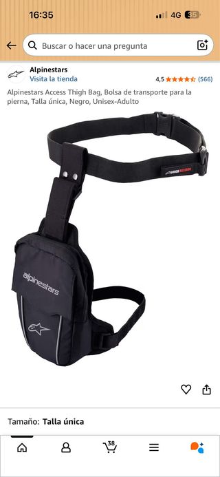 Alpinestars Bolsa Pierna Negra