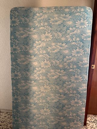 Colchón individual tela floral